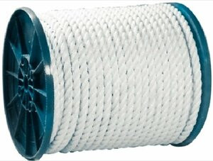 SEACHOICE 40790 TWIST NYLN ROPE-WHT-1/4 X 600