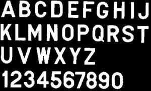 BERNARD ENGRAVING PS30WH LETTER WHITE 3IN STICK ON INHI