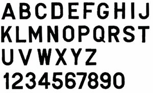 SEACHOICE 74361 GOTHIC LETTER-BLACK X-10PACK