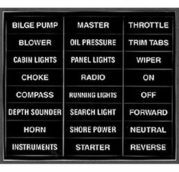 BERNARD ENGRAVING IL02 LABELS FOR POWER BOATS 24/PK