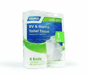 CAMCO RV 40276 TOILET TISSUE 1PLY 4/PK 250