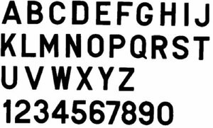 BERNARD ENGRAVING PS30BR LETTER BLACK 3IN STICK ON INRI