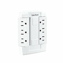 CYBERPOWER SYSTEMS (USA), INC. GT600P EXPANDS TWO GROUNDED OUTLETS INTO SIX GROUNDED, SWIVEL OUTLETS.