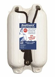 TAYLOR 310162P BOAT FENDER WHT W/BLK ROPE  1P