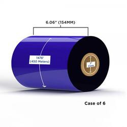 Clover Imaging CIGZW15445 Wax for Zebra Industrial Printers XI, Z, ZM, SE, SL, STRIPE, PAX. 1.0 ID, CSO (154mm x450M) (6.06 x 1476) (6/CS)