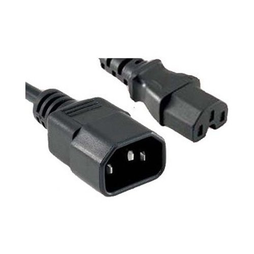 ENET SOLUTIONS, INC. C14C15-3F-ENC ENET C14 TO C15 3FT BLACK POWER EXTENSION CORD 14 AWG 15A NEMA IEC-320 C14 TO NE