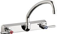 Chicago Faucets CW8WL9E35369ABCP  Hot and Cold Water Workboard Sink Faucet