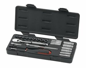 APEX TOOL GROUP GWR80325 SKT SET 1/4 DR 6 PT SAE 22 PC