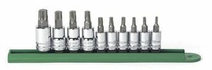 APEX TOOL GROUP GWR80722 SKT SET 1/4/3/8 DR TORX BIT T-10 - T-55