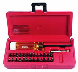 STANLEY-PROTO IND TOOLS PO61929 MAGNETIC Screwdrvr 28pc BIT SET