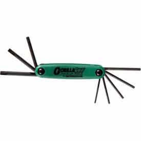 Bondhus B471799 GorillaGrip Set of 8 Tamper Resistant Star Fold-up Keys, sizes TR9-TR40