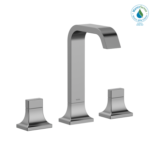 Toto GC 1.2 GPM Two Handle Widespread Bathroom Sink Faucet, Polished Chrome TLG08201UCP