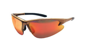 SAS Safety SAS-540-0909 DB2 Eyewear with Polybag, Iridium Lens/Gold Frame