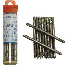 SG Tool Aid SGT-15210 SGT 10 Pieces 1/8 Inch Stubby Body Panel HSS Double End Drill Bits