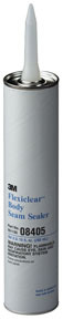 3M 3M-8405 (MMM) FlexiClear Body Seam Sealer, 1/10 Gallon Cartridge