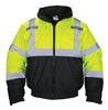 SAS Safety SAS-690-1508 Hi-Viz Class-3 Hooded Bomber Jacket, Medium, Yellow