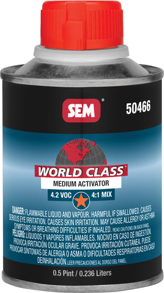 SEM Products SEM-50466 SEM World Class 4.2 VOC Medium Clearcoat Activator - 0.5 Pint