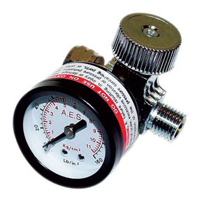 AES Industries AES-882 1/4" NPT Adjustable Air Regulator with 160 PSI Gauge for Pneumatic Spray Guns and Tools