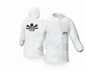 DeVilbiss DEV-803665 Reusable Lab Coat With Pullover Hood - Large