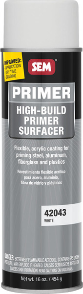 SEM Products SEM-42043 SEM White High Build Primer - 16 oz.