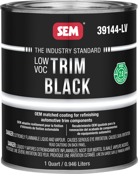 SEM Products SEM-39144-LV SEM Low VOC Trim Black Aerosol - 1 Quart