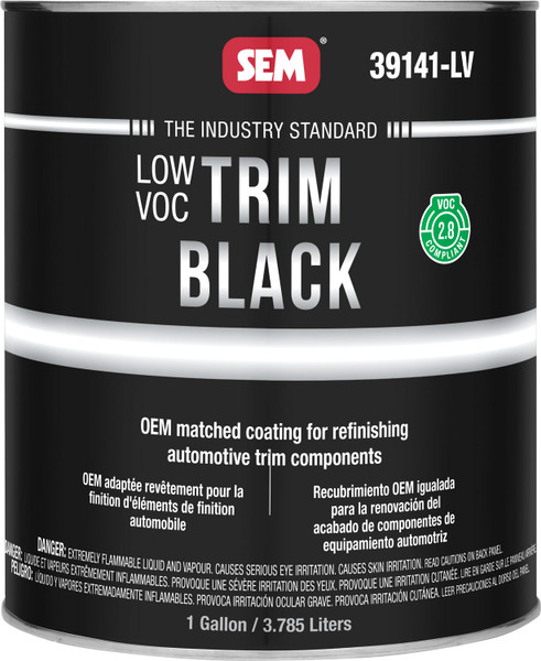 SEM Products SEM-39141-LV SEM Low VOC Trim Black Aerosol - 1 Gallon