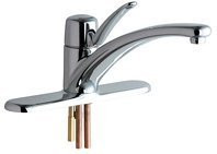 Chicago Faucets C23008E34ABCP  Single Lever Hot and Cold Water Mixing Sink Faucet