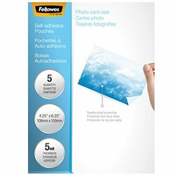 FELLOWES, INC. 5220401 POUCH PHOTO SELF ADHESIVE 5MIL 5PK,DDS MUST BE ORDERED IN MULTIPLES OF CASE QTY=
