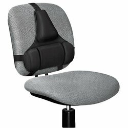 FELLOWES, INC. 8037601 2-TIERED SUPPORT SYSTEM FEATURES A MID SPINAL SUPPORT FOR GOOD POSTURE, AND A LO