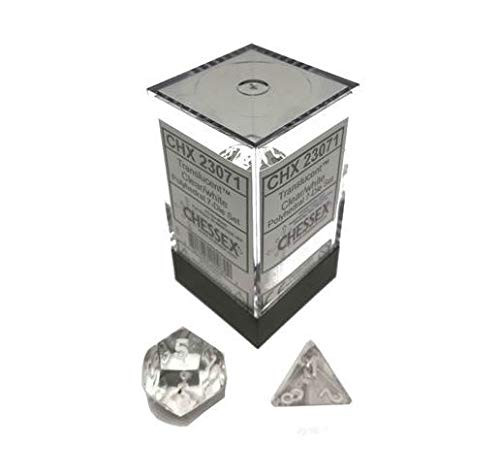 Chessex Manufacturing 7-SetCubeTR CLwh