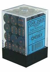 Chessex Manufacturing CHX25826 d6Cube12mmOP DustyBUcp (36)
