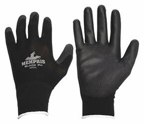 MEMPHIS GLOVE 127-9669XS BLACK NYLON BLACK PU 13GA
