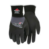 MEMPHIS GLOVE 127-N96793L NINJA BNF 15 GA  GRAY NYLON/SPANDEX SHELL  BLK B