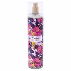 Lost in Paradise Launched by the design house of sofia vergara. This fruity floral fragrance has a blend of crema de guanabana, crisp red apple, nashi pear, tropical gardenia, orange flower, petally muguet, warm vanilla, sensual musk, patchouli and