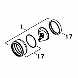 DEVILBISS AUTOMOTIVE REFINISHING DV802841 SP-100-505-K AIR CAP RETAINING RING ASSY