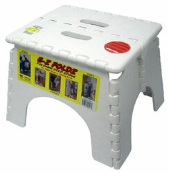 B & R PLASTICS, INC554-1016 E-Z FOLDZ STEP STOOL - WHITE