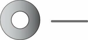 SEACHOICE MP1399SC 1/4 FLAT WASHR 10/BG  SS