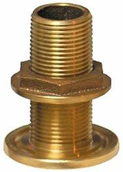 GROCO TH75W BRZ T-HULL W/NUT G 3/4