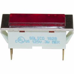 Dean 381011 SIGNAL LIGHT;3/8 X 1-5/16 RED 125V