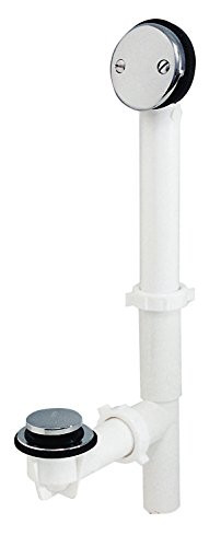 Deaborn DEAP9228 Full Kit, Plastic Tubular - White Touch-Toe Stopper w/ Chrome Finish Trim