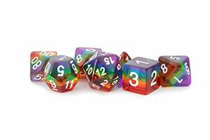 Metallic Dice Games LIC677 7-Set: TR RBWwh