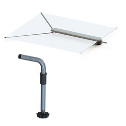 TACO ShadeFin w/White Fabric, Bag &amp; Fixed Rod Holder Mount Kit