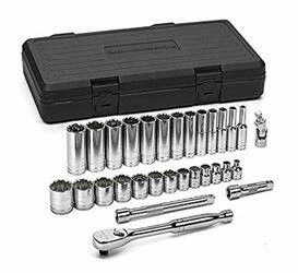 GEARWRENCH KD80568 3/8 Dr 30 Pc SAE 12Pt Standard& Deep Socket Set