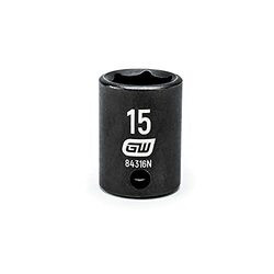 GEARWRENCH KD84316N 3/8 Drive 15mm Shallow ImpactSocket