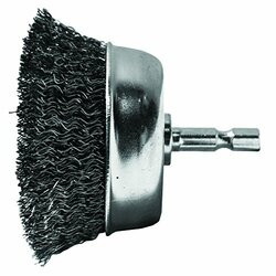 CENTURY DRILL & TOOL CY76211 1-3/4 Crimped Cup .0118 WireBrush Coarse Hex Shank