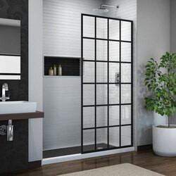 DreamLine SHDR-3234721-89 The DreamLine Toulon, part of the French Linea collection, is a single panel, walk-in shower design with a modern industrial touch to complement your shower space. The Toulon has a stylish window pane look, with a satin