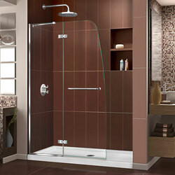 DreamLine SHDR-3445720-01 The DreamLine Aqua Ultra is frameless shower or tub screen with European appeal and modern architectural design. With a stunning curved silhouette that creates an open, inviting feel, the Aqua Ultra will transform your