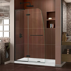 DreamLine SHDR-3445720-09 The DreamLine Aqua Ultra is a frameless shower or tub screen with European appeal and modern architectural design. With a stunning curved silhouette that creates an open, inviting feel, the Aqua Ultra will transform your
