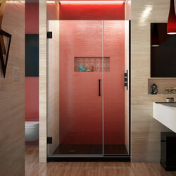DreamLine SHDR-244357210-09 The DreamLine Unidoor Plus is a frameless hinged shower door or enclosure that is perfectly designed for today’s contemporary trends. With modern appeal and sleek clean lines, the Unidoor Plus adds a touch of timeless