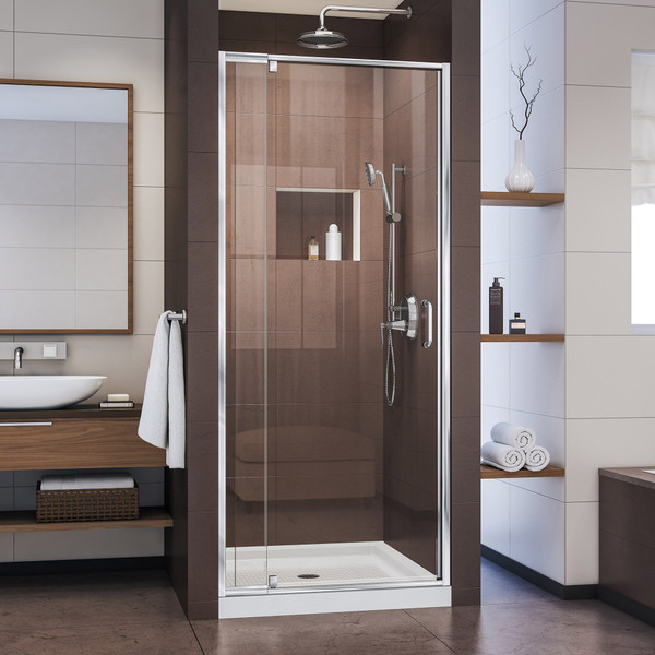 DreamLine Flex SHDR-22327200-01 Semi-Frameless Pivot Shower Door with Modern Design